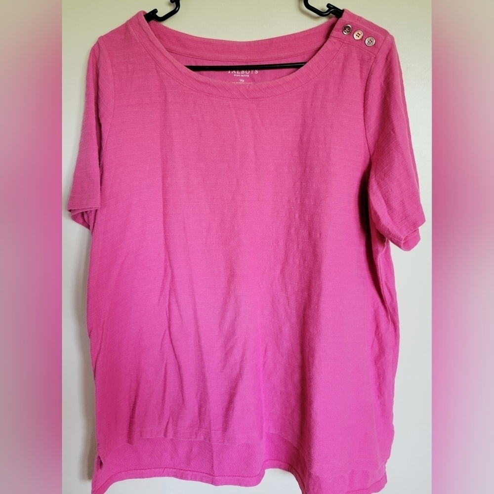 Talbots Women's Plus Size Petite Pink Boatneck Top Size 1XP